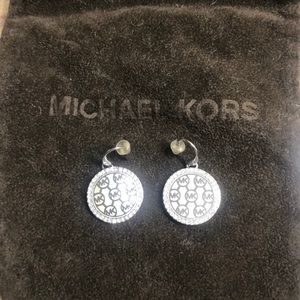 Michael Kors Silver tone hanging earrings